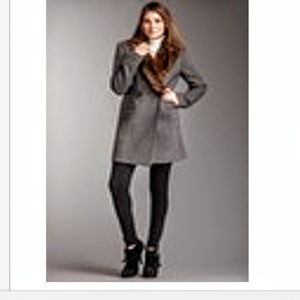 Like new faux-fur- collar coat.